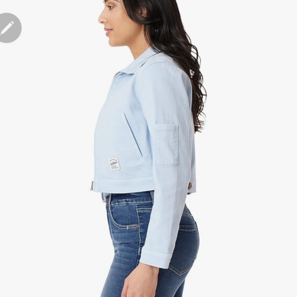 Wallflower Wonens denim Women's wildflower denim jacket size Large NWT - Picture 3 of 8